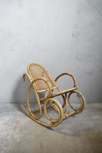 アンティーク　フランス　キッズ　バンブー　ロッキングチェア　椅子　店舗什器