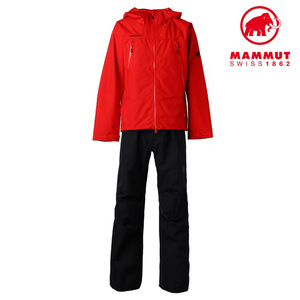 24SS 【マムート/CLIMATE Rain-Suits AF men（クライメイトレインスーツ）/3777(mammut red-black)/S寸(EU)】mtr