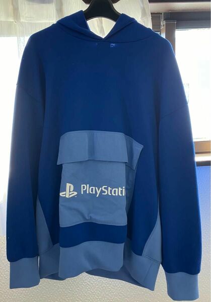 PlayStation GU コラボ パーカー ブルー プレステ