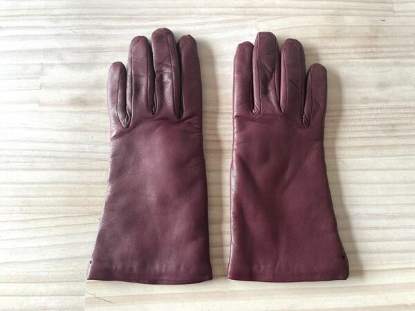 Sermoneta Gloves/セルモネータ/レザーグローブ /レザー手袋/イタリア製/カシミヤ裏地