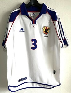アディダス　サッカー日本代表　2000‐2001 AWAY S/Sユニフォーム#3　松田直樹　O