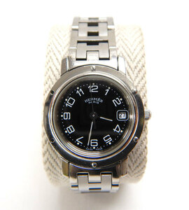 HERMES エルメス クリッパー CL4.210 クォーツ腕時計 FB2245 ブラック