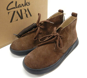 未使用 タグ付き ZARA×Clarks ザラ×クラークスコラボ スウェードシューズ FB3033 サイズ23.5cm ブラウン シューズ レディース スエード