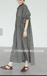 CRAFT STANDARD BOUTIQUE　ウエスト切替ボリュームワンピース　花柄 ワンピース ロングワンピース