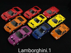 ①　Lamborghini Miniature car Collection KYOSHO 1/100 ランボルギーニ 9台 京商 サークルK サンクス限定 ミニカー JOTA MIURA COUNTACH