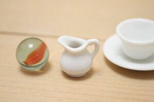  miniature tableware white W01 pitcher tea ina paint made in Japan Mino .ACS WEB SHOP miniature ceramics 