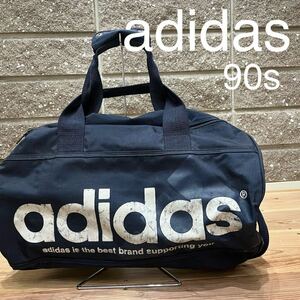 90s adidas Adidas нейлон барабан задний to зеркальный . il retro 2way сумка "Boston bag" сумка на плечо боковой карман шар mc2841