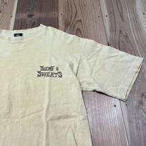 90s USA製 FACTORY ARTWEAR surfand sweat デザインTシャツ T-shirt TEE 半袖 サーフィン ストリート イエロー サイズM 玉mc2849_画像3