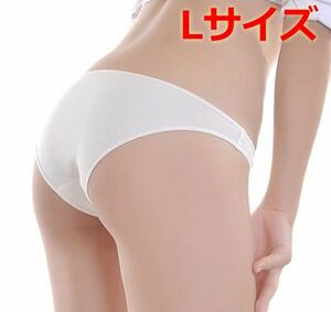 送料無料 定番 ビキニ パンティ 白 Lサイズ 股上浅めローライズフルバックショーツ Japanese girl lingerie panties