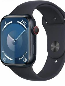 Apple Watch Series 9（GPSモデル）- 41mmミッドナイトアルミニウムケースとミッドナイトスポーツバンド