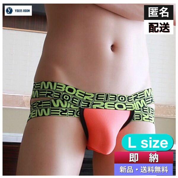 【新品・送料無料】メンズセクシーストラップビキニ　L スポーティ　ファッション　透け透け 男性下着 もっこり