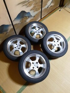 WILCOK aluminium wheel 14 -inch 5J 4 hole 4 pcs set with tire MICHELIN Energie Saber 165-55 R14 light car Wagon R MH22S