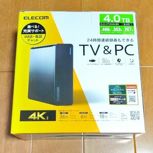 新品未開封品 4TB 外付けハードディスク ELECOM エレコム 静音