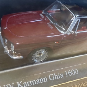  Minichamps フォルクスワーゲン VW Karmann Ghia 1600 1966 ダークレッド 1:43の画像1
