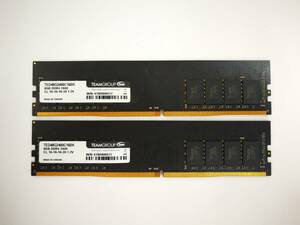 保証あり TEAMGROUP製 DDR4 2400 PC4-19200 メモリ 8GB×2枚 計16GB デスクトップパソコン用