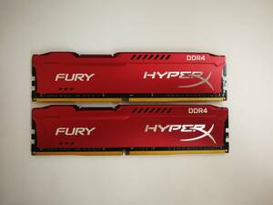 保証あり KINGSTON製 HyperX FURY DDR4-2666 PC4-21300 メモリ 16GB×2枚 計32GB デスクトップパソコン用