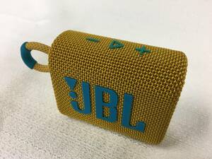 スピーカー　ポータブルスピーカー　ウォータープルーフ対応Bluetoothスピーカー　JBL　GO3　イエロー