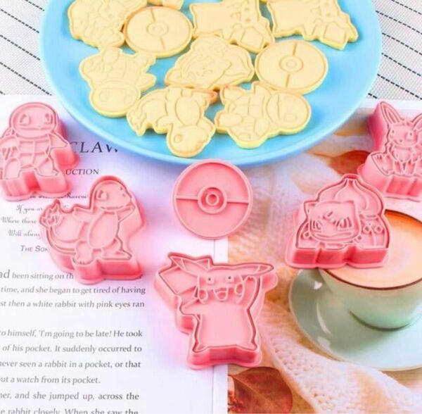 ポケモン　ピカチュウ キャラクター　クッキー型　6個セットお菓子作り　型抜き