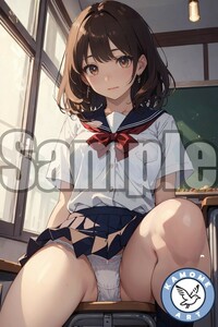 『A4サイズ 美女ポスター』イラスト 青春 アオハル 幼馴染 ローアングル パンチラ パンモロ お尻 ふともも 恥じらい 清楚 SPK101