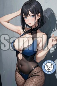 『A4サイズ 美女ポスター』イラスト お姉さん パンスト フェチ セクシー 黒ストッキング 巨乳 ふともも わき 清楚 ムチムチ DD5