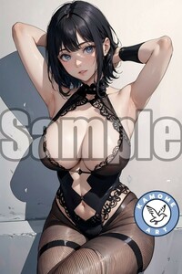 『A4サイズ 美女ポスター』イラスト お姉さん パンスト フェチ セクシー 黒ストッキング 巨乳 ふともも わき 清楚 ムチムチ DD1