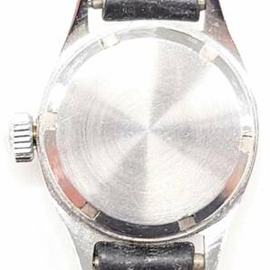 K304-W7-1078◎NELA ネラ DELUXE ネラデラックス 21 レディース腕時計 自動巻き 3針 レザーベルト シルバー文字盤④の画像4