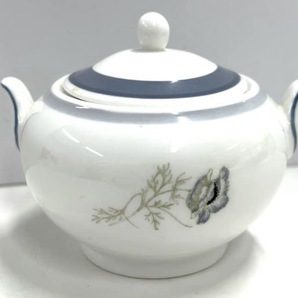 P449-W14-258 WEDGWOOD ウェッジウッド GLEN MIST グレンミスト 3点 スパイラルトレイプレート/クリーマー/シュガーポット 食器 洋食器③の画像8