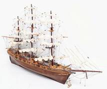 K315-W7-1178 帆船模型 完成品 Cutty Sark カティーサーク モデルシップ 木製 全長約58cm 三辺約155cm 船 イギリス船 洋風 西洋④_画像3