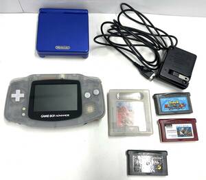 S124-W13-972 ◎ニンテンドー ゲームボーイアドバンス AGB-001/ゲームボーイアドバンスSP AGS-001 2台 ゲーム機 ソフト付き 動作確認済み③