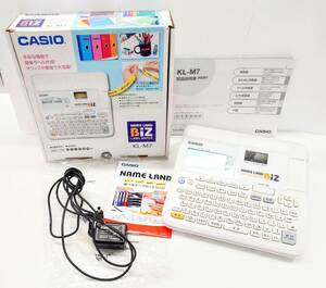 Q322-W13-1083 Casio name Land BiZ label lighter KL-M7 white box * accessory equipped electrification * operation verification ending ④