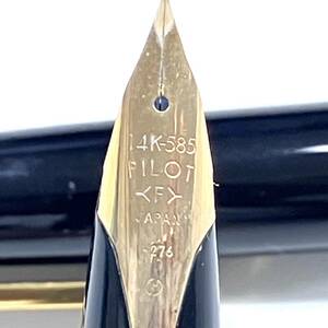 R211-00000★PILOT パイロット CUSTOM カスタム 万年筆 14K 刻印 276 ブラックxゴールド 文房具 筆記用具①