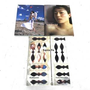 O156-W14-96 photoalbum 3 pcs. set sale Kanno Miho NUDITY/ Miyazawa Rie Santa Fe/ gold .... woman star ③