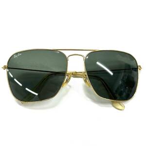S107-W11-668 * Ray-Ban RayBan солнцезащитные очки B&L Caravan boshu ром 58*16 зеленый Gold рама ③
