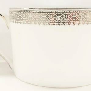 N325-W13-945 WEDGWOOD ウエッジウッド VERA WANG ヴェラウォン カップ＆ソーサー 2客セット ピンク シルバー 洋食器④の画像7