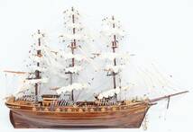 K315-W7-1178 帆船模型 完成品 Cutty Sark カティーサーク モデルシップ 木製 全長約58cm 三辺約155cm 船 イギリス船 洋風 西洋④_画像2