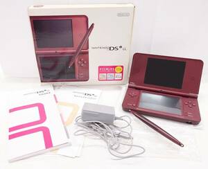 N364-W14-124 Nintendo 任天堂 DSiLL UTL-001(JPN) ワインレッド ゲーム機 本体 箱/充電器/付属品有り 初期化済み 通電動作確認済み④