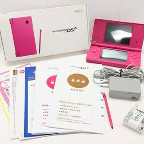 N336-W14-68 NINTENDO 任天堂 ニンテンドー DS i TWL-001(JPN) ゲーム機 本体 ピンク 箱/付属品/充電器有り 初期化済み 通電確認済み ④の画像1