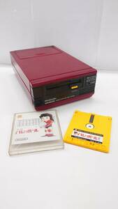 N331-W7-1210 任天堂 ファミリーコンピューター ファミコン ディスクシステム HVC-022 ワインレッド カード付き ゲーム機 ジャンク④