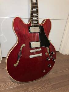  Japan Vintage!? GRECO Greco SA-75 Cherry GIBSON ES-335 model semi ako electric guitar 5 column serial made in Japan case attaching 