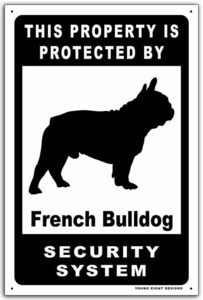 雑貨【French Bulldog/フレンチブルドッグ】dog/犬/イヌ/セキュリティサイン/メタルプレート/ブリキ看板/アンティーク風/Tin Sign/19