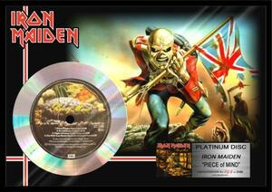 IRON MAIDEN/ iron * Maiden /Piece Of Mind platinum disk 