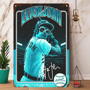 Rock Poster / ロックポスター【 エルトン・ジョン / Elton John 】メタル ポスター / ブリキ看板 / ヴィンテージ / メタルプレート -2