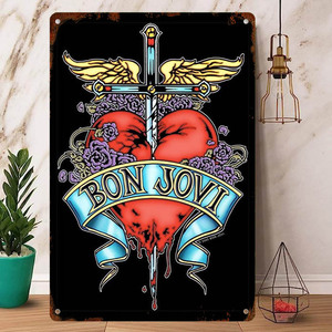 Rock Poster / ロックポスター【 ボン・ジョヴィ / Bon Jovi 】メタル ポスター / ブリキ看板 /ヴィンテージ/メタルプレート-1