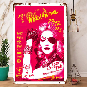 Rock Poster / ロックポスター【 マドンナ / Madonna 】メタル ポスター/ブリキ看板/ヴィンテージ/メタルプレート-3
