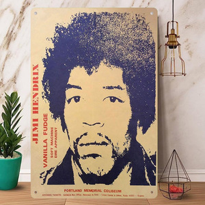 Rock Poster / ロックポスター【 ジミ・ヘンドリックス / Jimi Hendrix 】メタル ポスター /ブリキ看板/ヴィンテージ/メタルプレート-3
