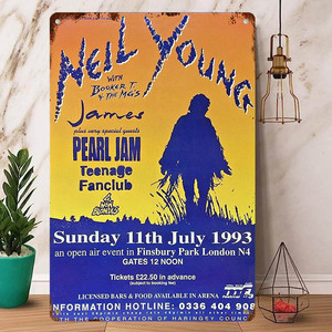 Rock Poster / ロックポスター【 ニール・ヤング / Neil Young 】メタル ポスター/ブリキ看板/ヴィンテージ/メタルプレート-1
