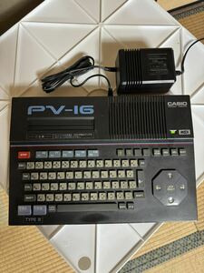 MSX CASIO PV-16 カシオ 通電確認済み AD-5460 電源アダプター付き