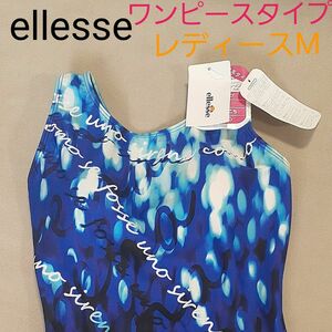 【新品未使用タグ付き】ellesse　エレッセ　ワンピース　スイムウェア　水着　ハーフパンツ　レディースM　スポーツ　フィットネス