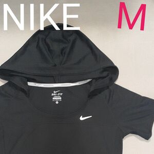 【超美品】NIKE ナイキ パーカー Tシャツ 半袖　ランニング　ジョギング　マラソン　スポーツジム　レディースM