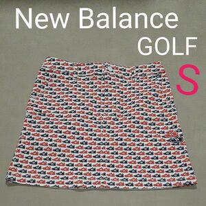 【超美品】New Balance　ニューバランス　 ゴルフウェア 総柄 ミニスカート スカート　ゴルフ　レディースS